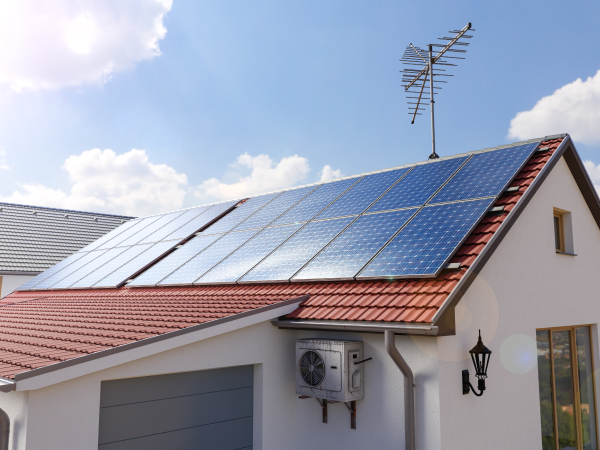 solar panels house roof